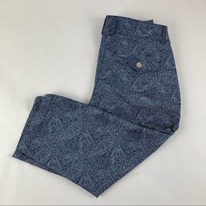 Dockers Navy Paisley Ankle Pants
